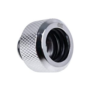 Alphacool Eiszapfen 16mm HardTube Compression Fitting G1/4 for rigid tubes - knurled - Chrome