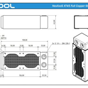 Alphacool NexXxoS XT45 Full Copper 60mm Dual Radiator