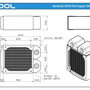 Alphacool NexXxoS XT45 Full Copper 92mm Single Radiator
