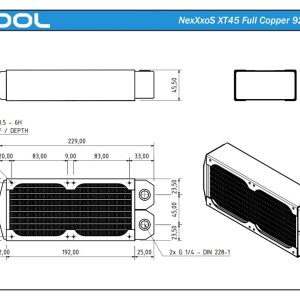 Alphacool NexXxoS XT45 Full Copper 92mm Dual Radiator