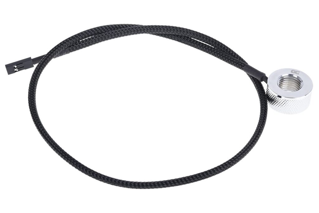 Alphacool Eiszapfen temperature sensor G1/4 IG / IG with AG adapter - Chrome