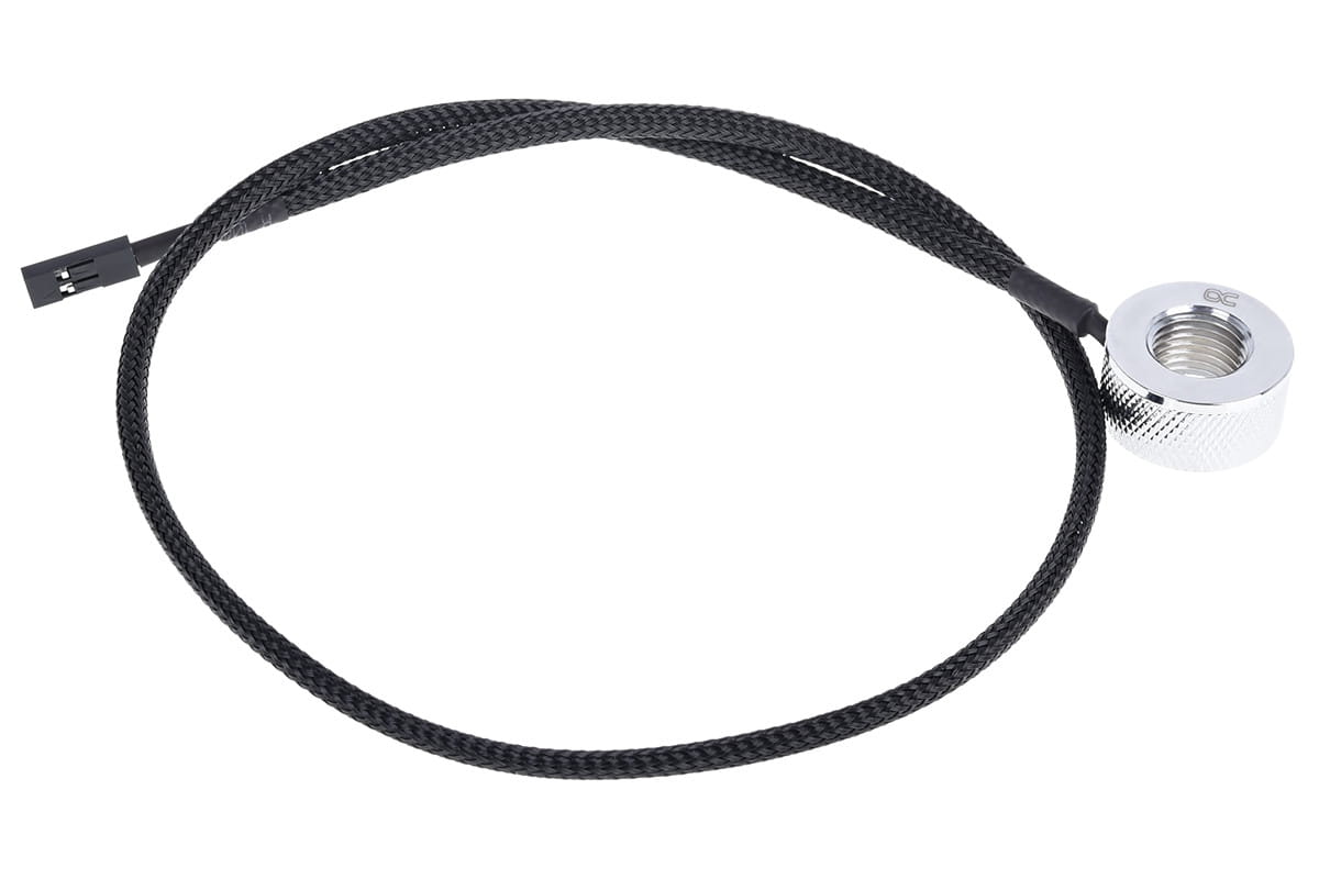 Alphacool Eiszapfen temperature sensor G1/4 IG / IG with AG adapter - Chrome
