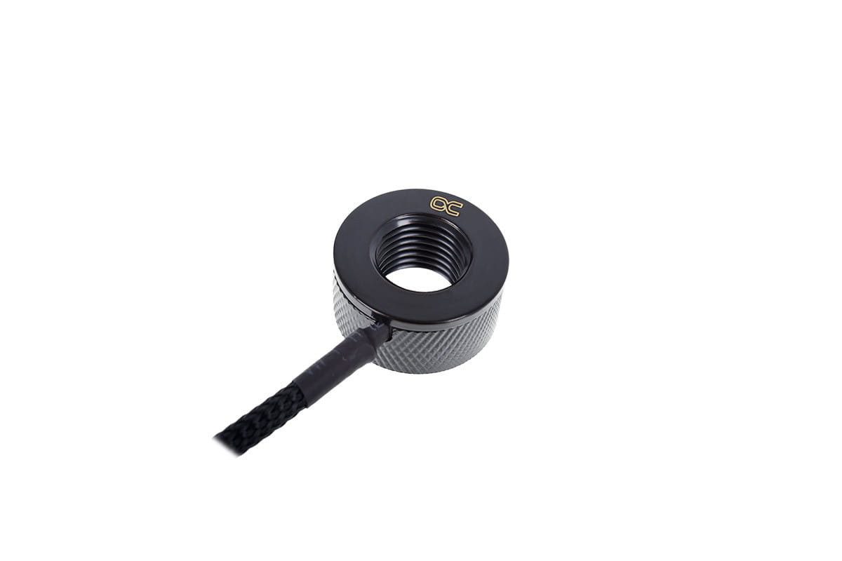 Alphacool Eiszapfen temperature sensor G1/4 IG / IG with AG Adapter - Deep Black