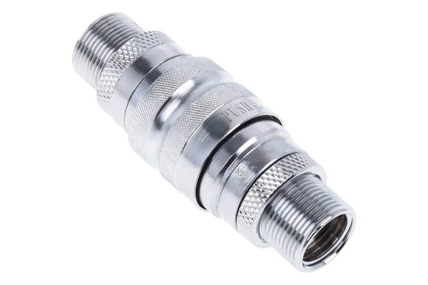 Alphacool Eiszapfen Quick Release Connector kit with double Bulkhead G1/4 Male – Chrome