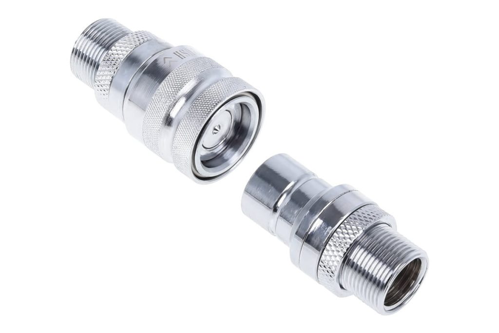 Alphacool Eiszapfen Quick Release Connector kit with double Bulkhead G1/4 Male - Chrome