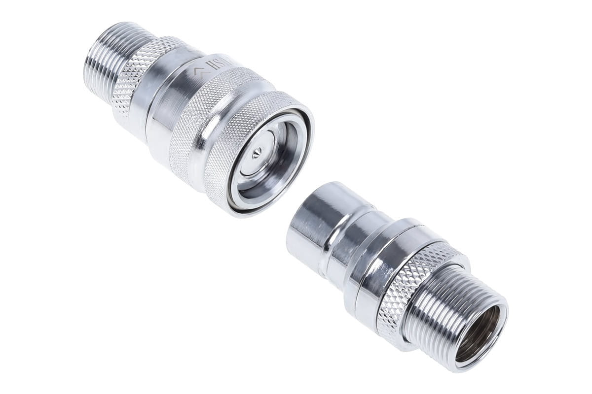 Alphacool Eiszapfen Quick Release Connector kit with double Bulkhead G1/4 Male - Chrome