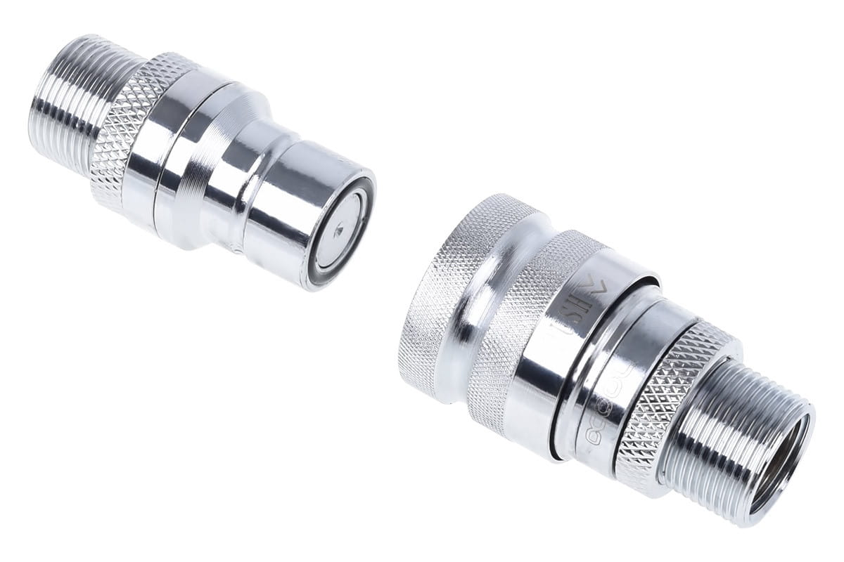 Alphacool Eiszapfen Quick Release Connector kit with double Bulkhead G1/4 Male - Chrome