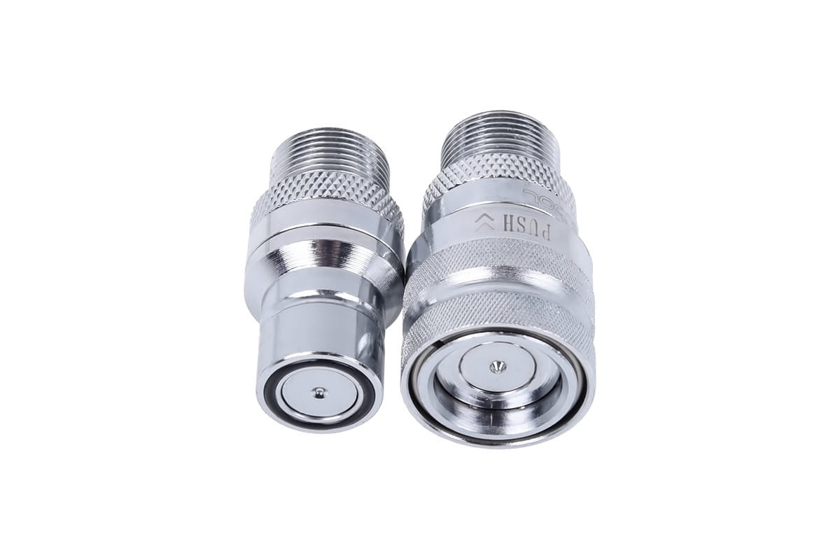 Alphacool Eiszapfen Quick Release Connector kit with double Bulkhead G1/4 Male - Chrome
