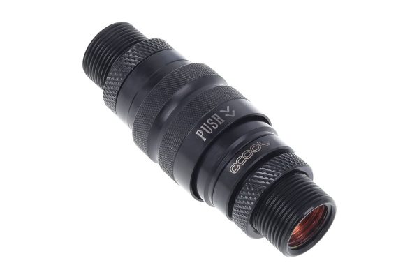 Alphacool Eiszapfen Quick Release Connector kit with double Bulkhead G1/4 Male – Deep Black