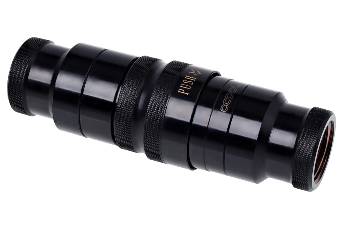 Alphacool Eiszapfen HF Quick Release Connector kit G3/8 Male G1/4 - Deep Black : image 1