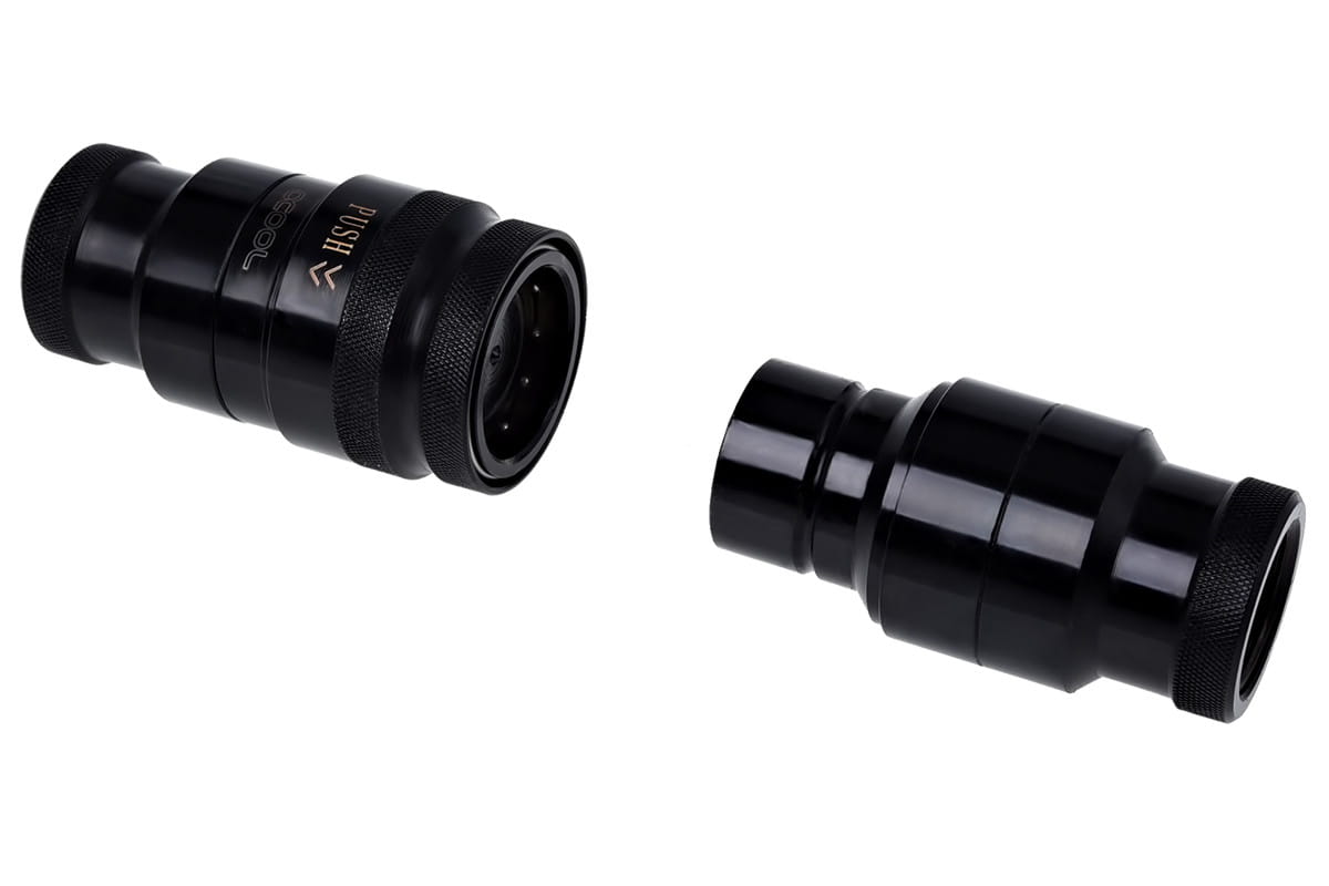 Alphacool Eiszapfen HF Quick Release Connector kit G3/8 Male G1/4 - Deep Black : image 3