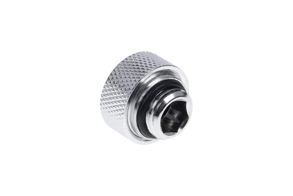 Alphacool Eiszapfen 13mm HardTube Compression Fitting G1/4 for rigid tubes - knurled - Chrome Six Pack : image 3