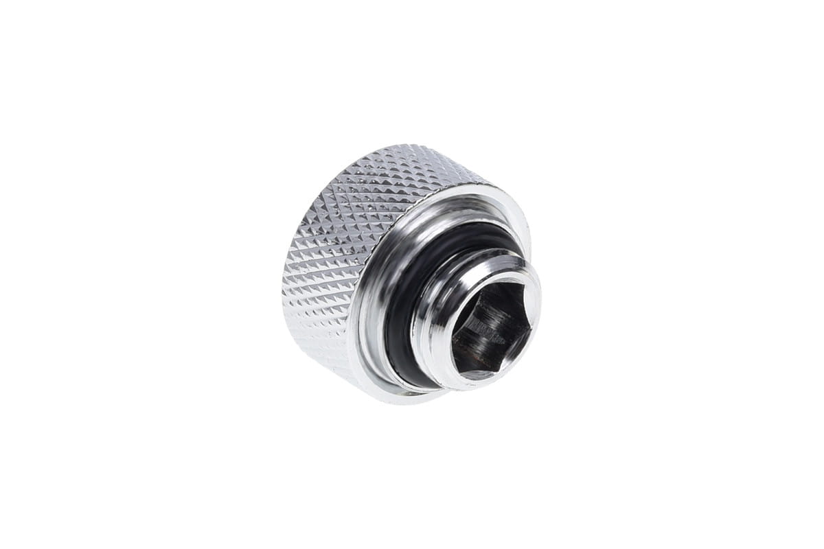 Alphacool Eiszapfen 13mm HardTube Compression Fitting G1/4 for rigid tubes - knurled - Chrome Six Pack : image 3