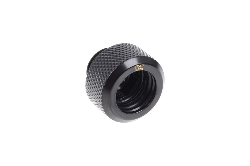 Alphacool Eiszapfen 13mm HardTube Compression Fitting G1/4 for rigid tubes - knurled - Deep Black Six Pack : image 2