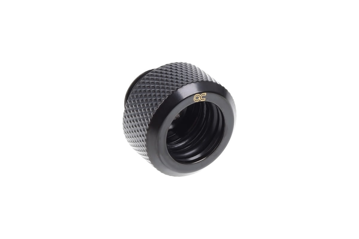 Alphacool Eiszapfen 13mm HardTube Compression Fitting G1/4 for rigid tubes - knurled - Deep Black Six Pack : image 2