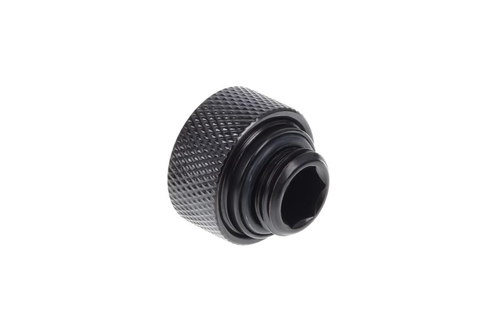 Alphacool Eiszapfen 13mm HardTube Compression Fitting G1/4 for rigid tubes - knurled - Deep Black Six Pack : image 3