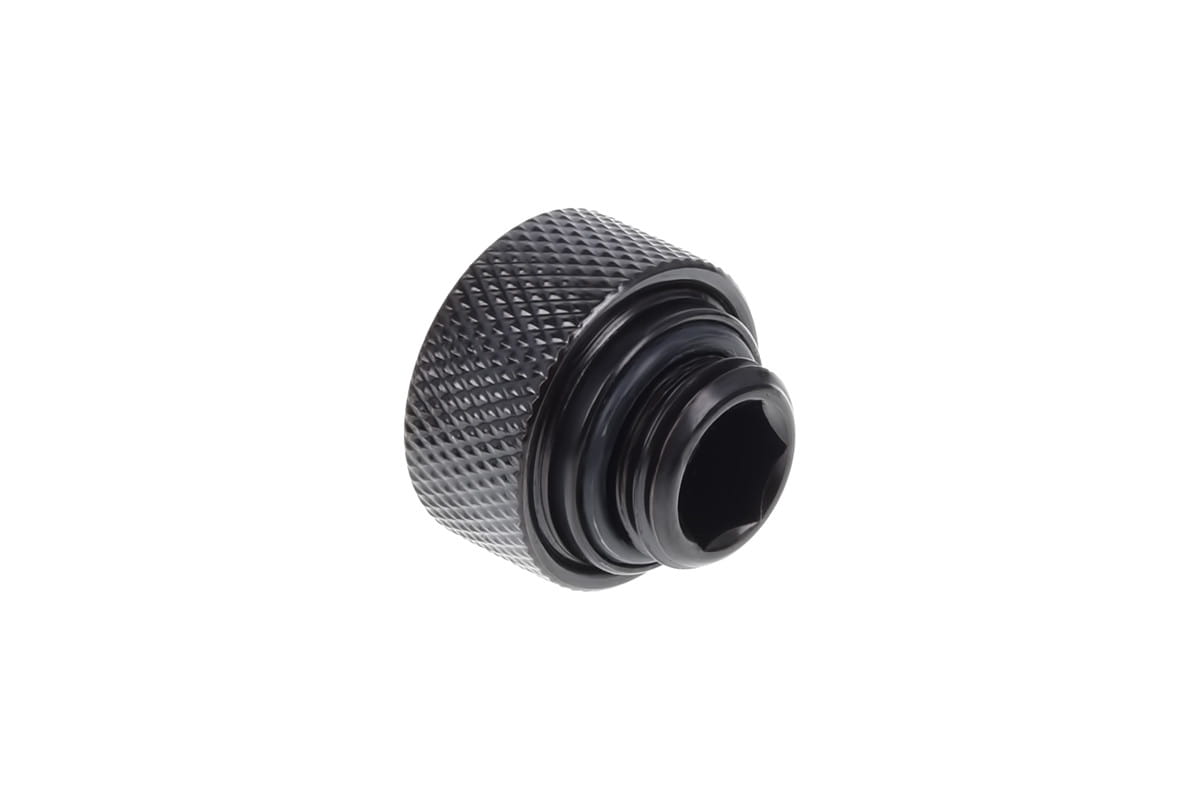 Alphacool Eiszapfen 13mm HardTube Compression Fitting G1/4 for rigid tubes - knurled - Deep Black Six Pack : image 3