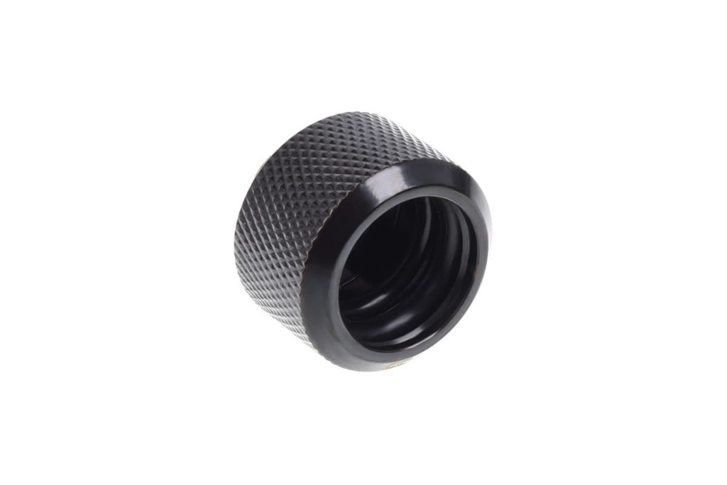 Alphacool Eiszapfen 16mm HardTube Compression Fitting G1/4 for rigid tubes - knurled - Deep Black Six Pack