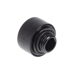 Alphacool Eiszapfen 16mm HardTube Compression Fitting G1/4 for rigid tubes - knurled - Deep Black Six Pack