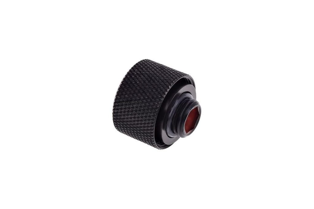 Alphacool HT 16mm HardTube compression fitting G1/4 - knurled - deep black sixpack