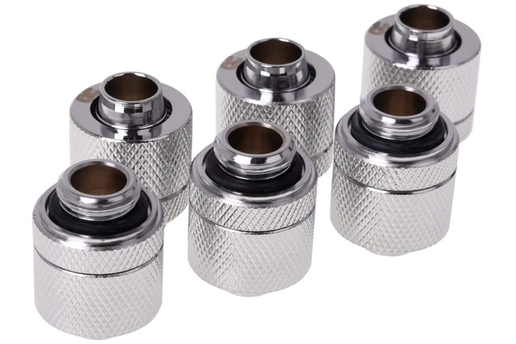 Alphacool HF 13/10 Compression Fitting G1/4 - Chrome Six Pack