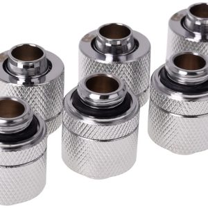 Alphacool HF 13/10 Compression Fitting G1/4 - Chrome Six Pack