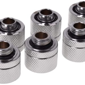 Alphacool HF 16/10 Compression Fitting G1/4 - Chrome Six Pack