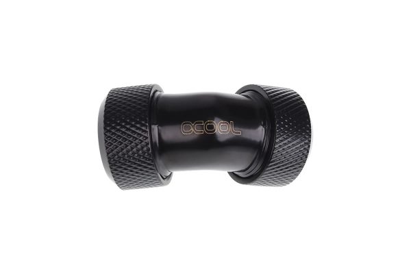 Alphacool Eiszapfen 13mm HardTube Compression Fitting 45degree L-connector for rigid tubes – knurled – Chrome