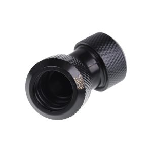 Alphacool Eiszapfen 13mm HardTube Compression Fitting 45degree L-connector for rigid tubes - knurled - Chrome
