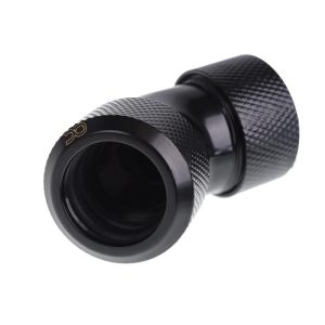 Alphacool Eiszapfen 16mm HardTube Compression Fitting 45degree L-connector for rigid tubes - knurled - Chrome
