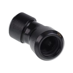 Alphacool Eiszapfen 16mm HardTube Compression Fitting 45degree L-connector for rigid tubes - knurled - Chrome