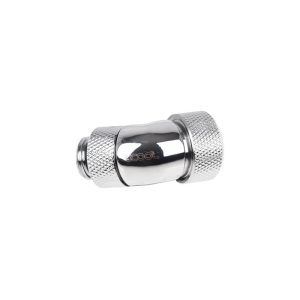 Alphacool Eiszapfen 13mm HardTube Compression Fitting 45degree Rotary G1/4 for rigid tubes - knurled - Chrome