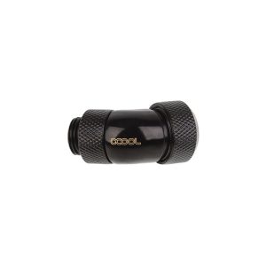 Alphacool Eiszapfen 13mm HardTube Compression Fitting 45degree Rotary G1/4 for rigid tubes - knurled - Deep Black