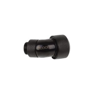 Alphacool Eiszapfen 16mm HardTube Compression Fitting 45degree Rotary G1/4 for rigid tubes - knurled - Deep Black : image 3