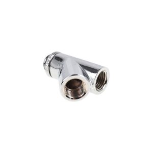 Alphacool Eiszapfen Y-connector 45degree Rotary G1/4 Male to 2x G1/4 Female - Chrome