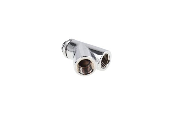 Alphacool Eiszapfen Y-connector 45degree Rotary G1/4 Male to 2x G1/4 Female – Chrome
