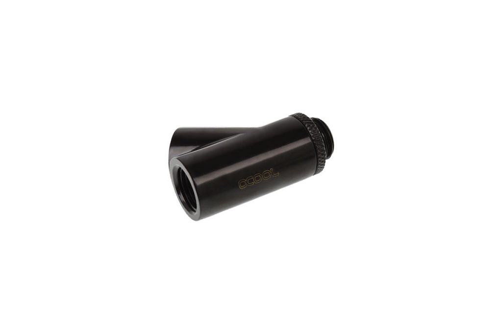 Alphacool Eiszapfen Y-connector 45degree Rotary G1/4 Male to 2x G1/4 Female - Deep Black : image 2