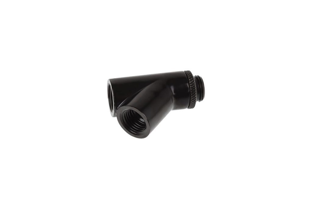 Alphacool Eiszapfen Y-connector 45degree Rotary G1/4 Male to 2x G1/4 Female - Deep Black : image 4
