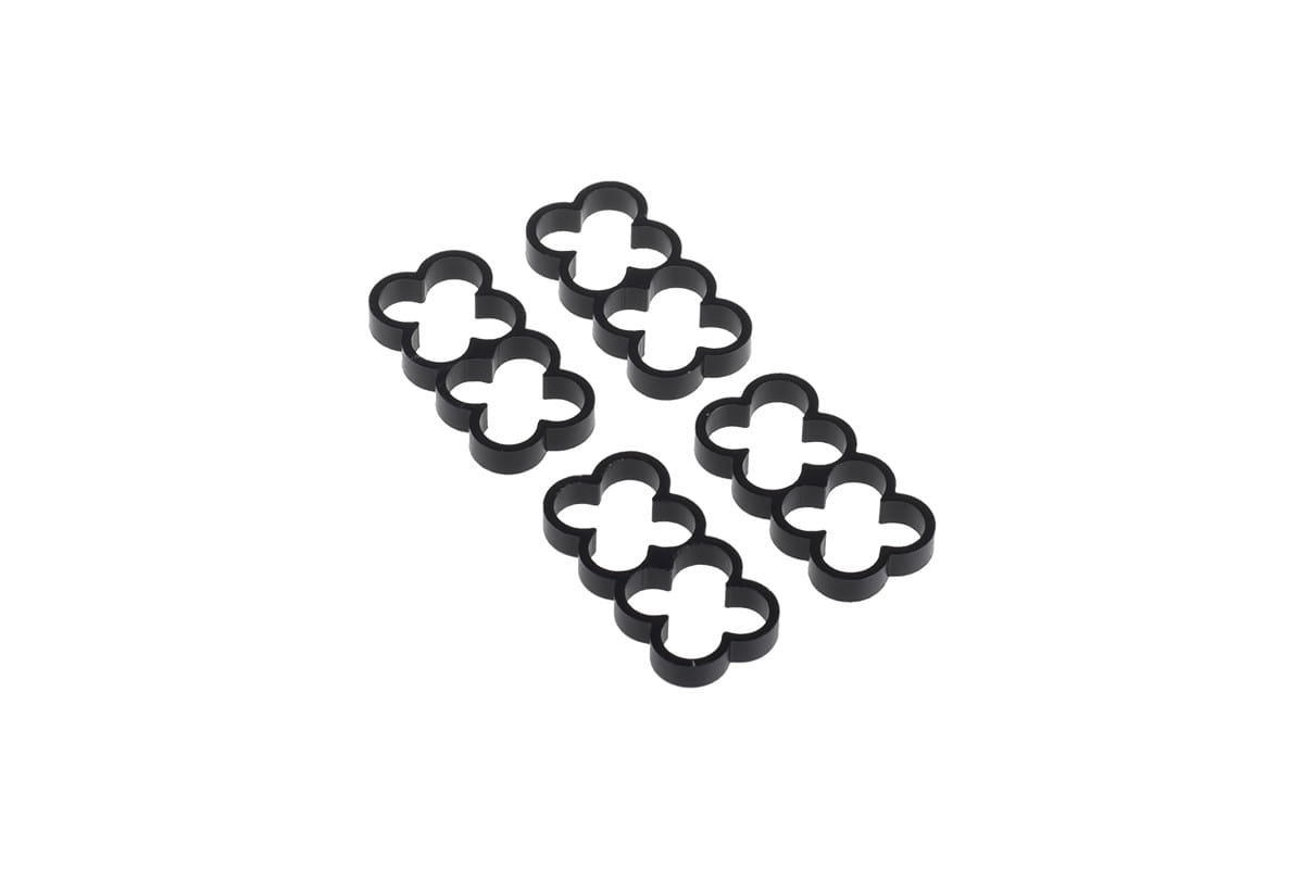 Alphacool Eiskamm Alu X8 - 4mm Black - 4 pcs