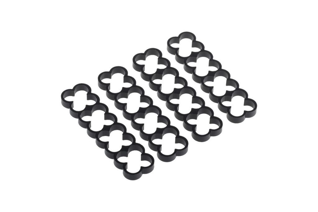 Alphacool Eiskamm Alu X16 - 4mm Black - 4 pcs