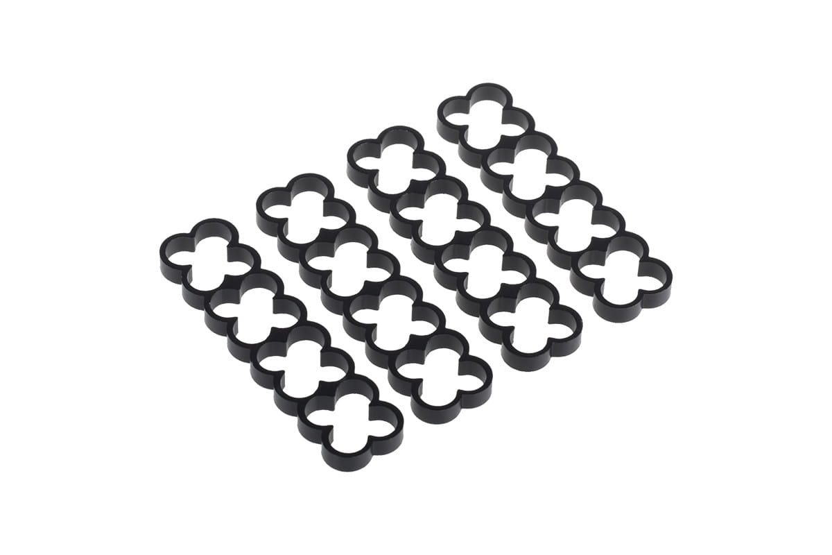 Alphacool Eiskamm Alu X16 - 4mm Black - 4 pcs