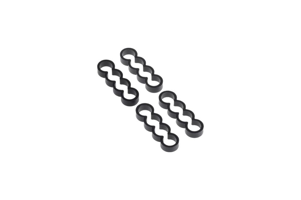 Alphacool Eiskamm Alu X4 Flat - 4mm Black - 4 pcs