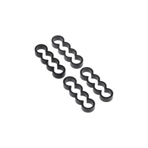 Alphacool Eiskamm Alu X4 Flat - 4mm Black - 4 pcs