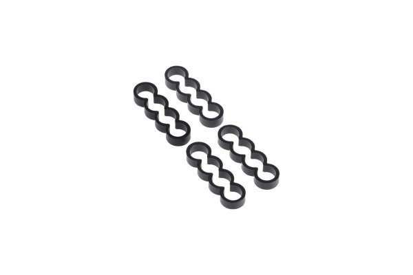 Alphacool Eiskamm Alu X4 Flat – 4mm Black – 4 pcs