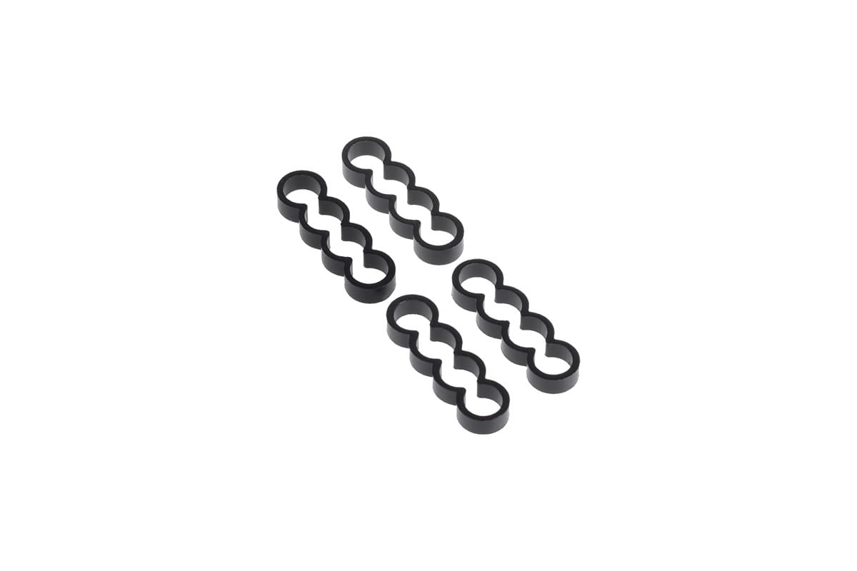 Alphacool Eiskamm Alu X4 Flat - 4mm Black - 4 pcs