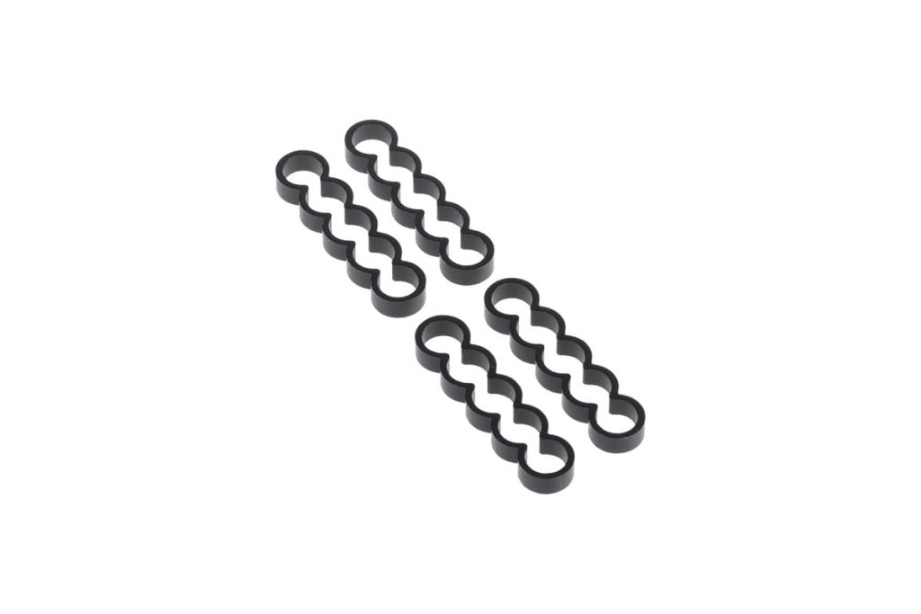 Alphacool Eiskamm Alu X4 Flat - 4mm Black - 4 pcs
