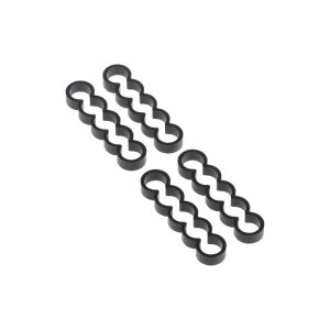 Alphacool Eiskamm Alu X4 Flat - 4mm Black - 4 pcs