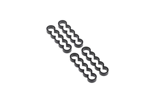 Alphacool Eiskamm Alu X4 Flat – 4mm Black – 4 pcs