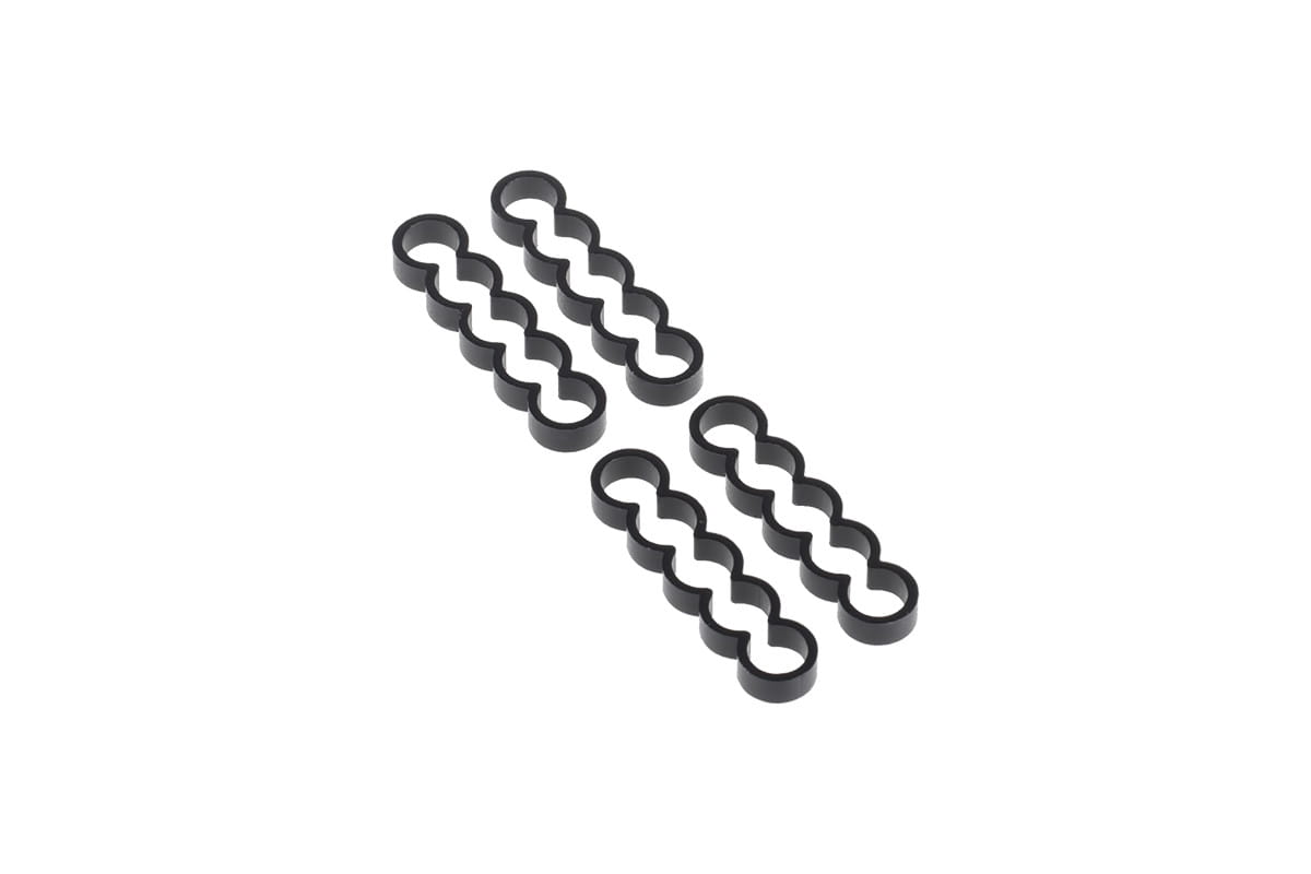 Alphacool Eiskamm Alu X4 Flat - 4mm Black - 4 pcs