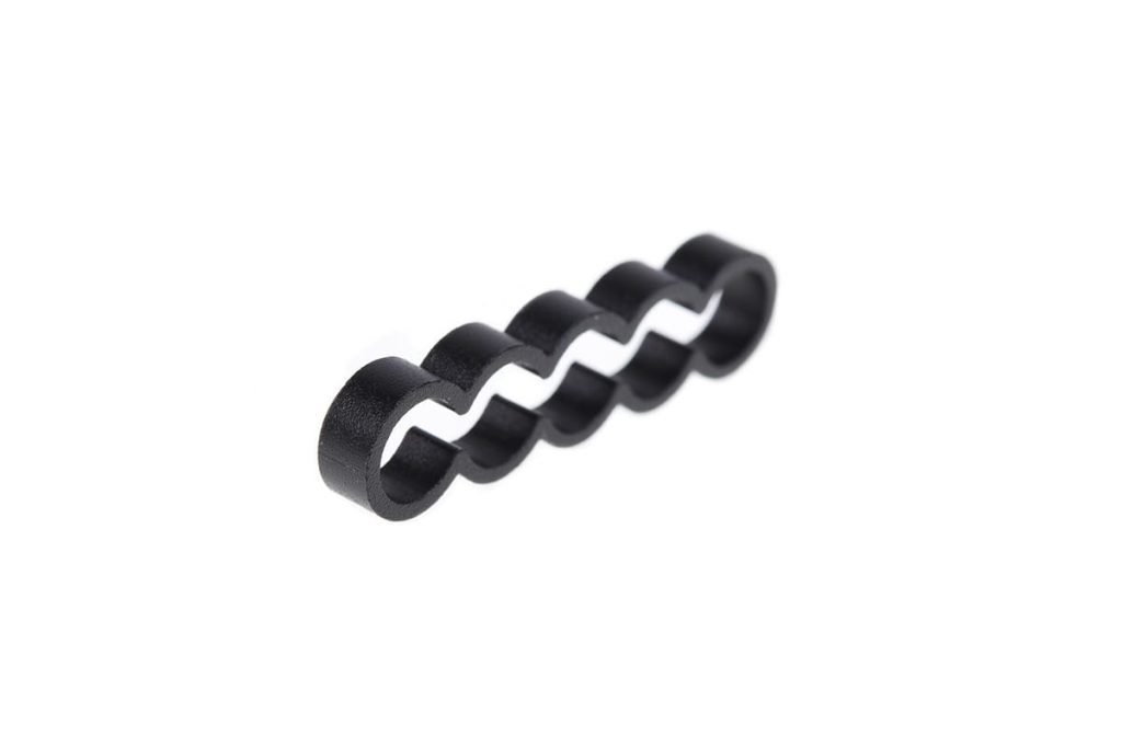 Alphacool Eiskamm Alu X4 Flat - 4mm Black - 4 pcs
